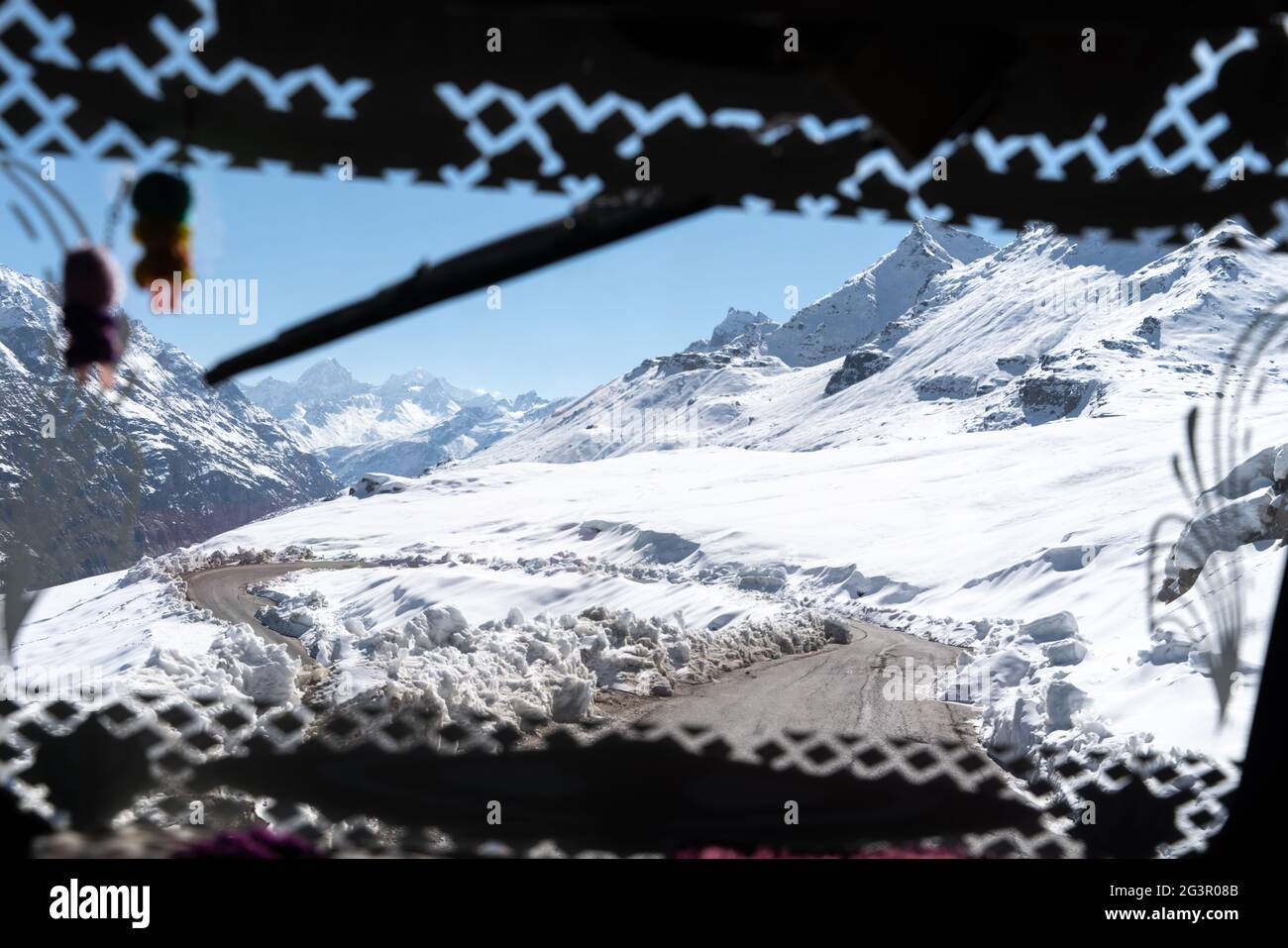 La vue de la vitre passager Banque D'Images