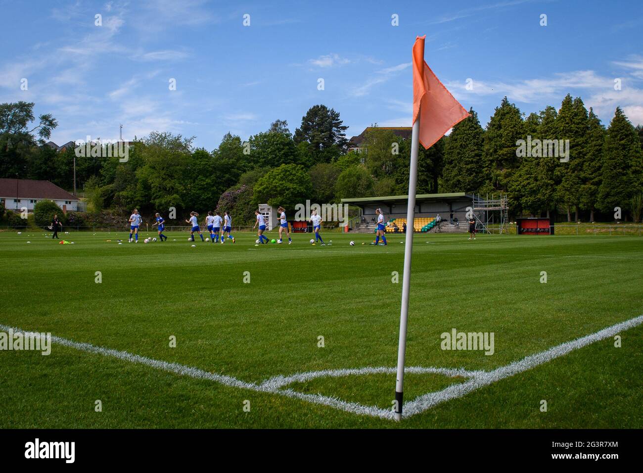 Llandarcy, Neath, pays de Galles 30 mai 2021. Orchard Welsh Premier Women's League match entre Swansea City Dames et Abergavenny Women. Banque D'Images