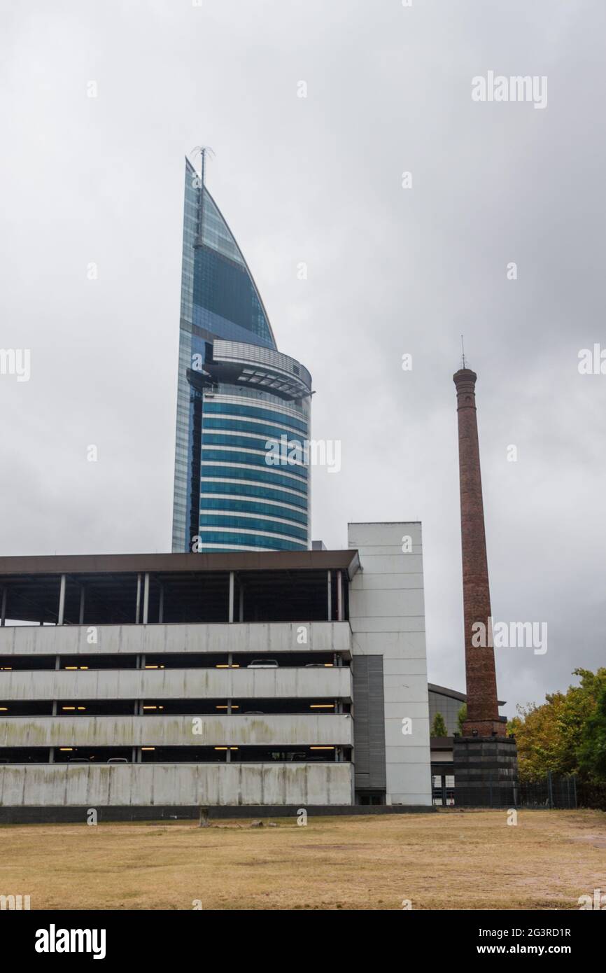 MONTEVIDEO, URUGUAY - 19 FÉVRIER 2015 : gratte-ciel Torre Antel à Montevideo Banque D'Images