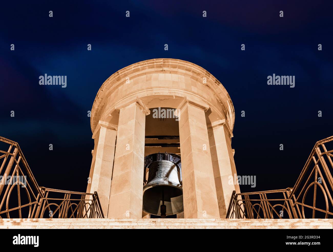 Malte, Valletta, Siege Bell Memorial - Menories de la Seconde Guerre mondiale, Monument Banque D'Images