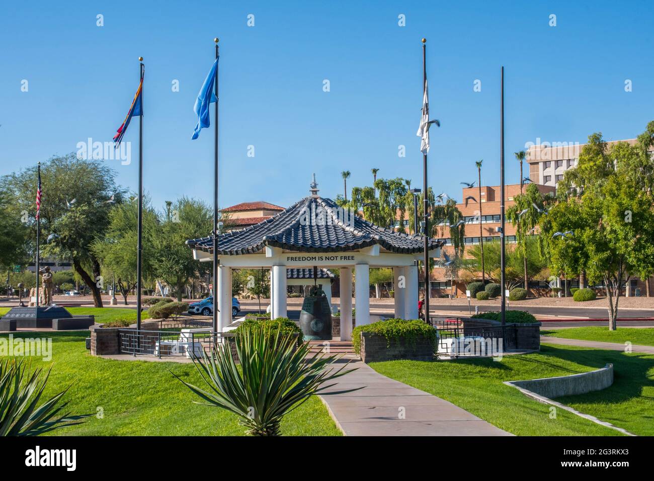 Une cloche commémorative bien préservée à Phoenix, Arizona Banque D'Images