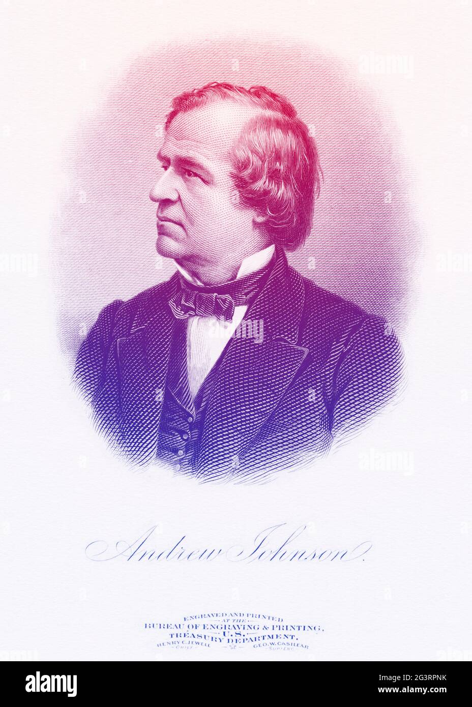 Andrew Johnson, 17e président des États-Unis Banque D'Images