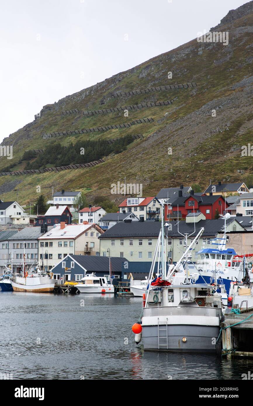 Culture et vie dans la ville la plus au nord de Honningswag en Norvège Banque D'Images