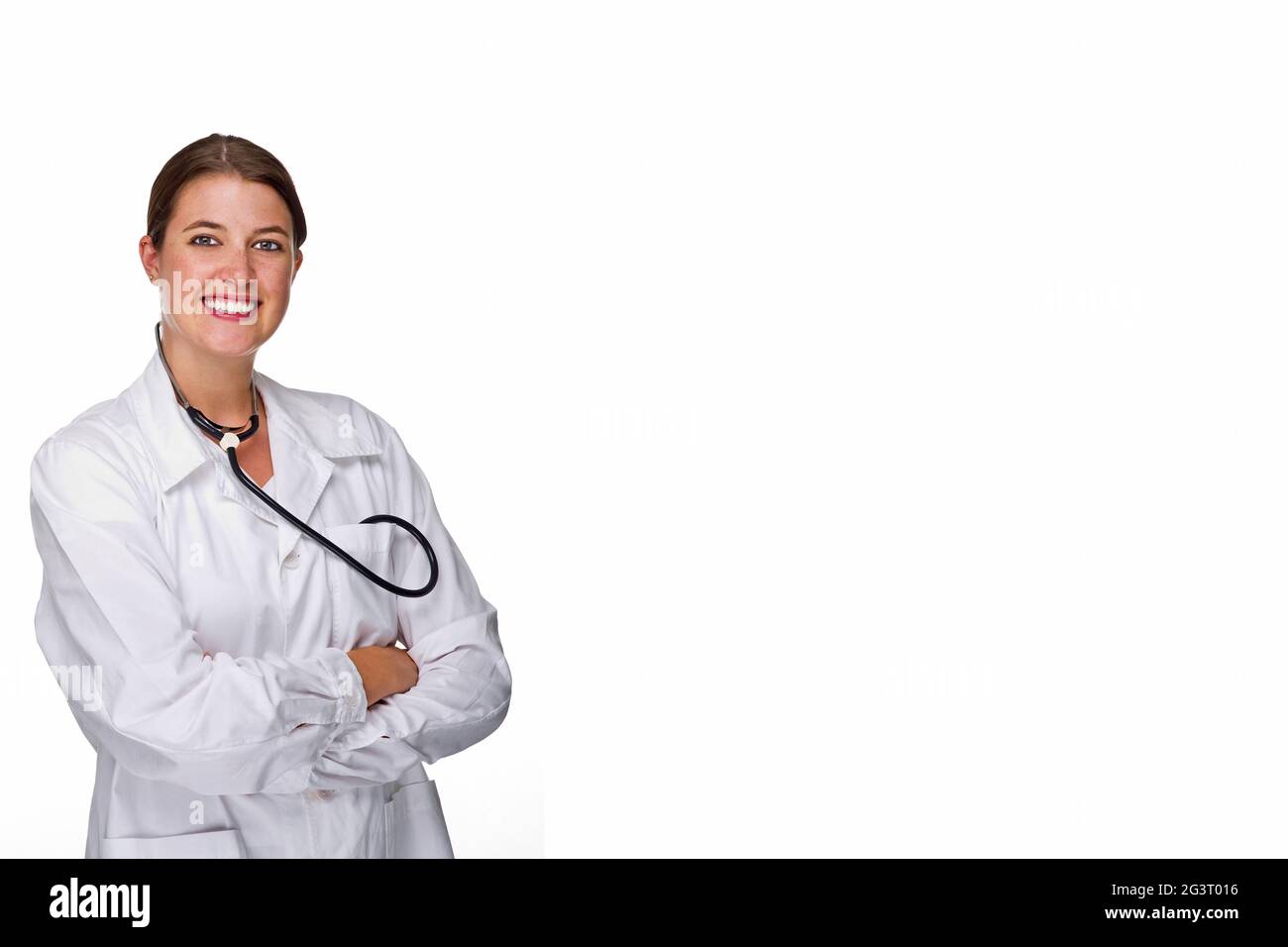 Young female doctor with stethoscope Banque D'Images