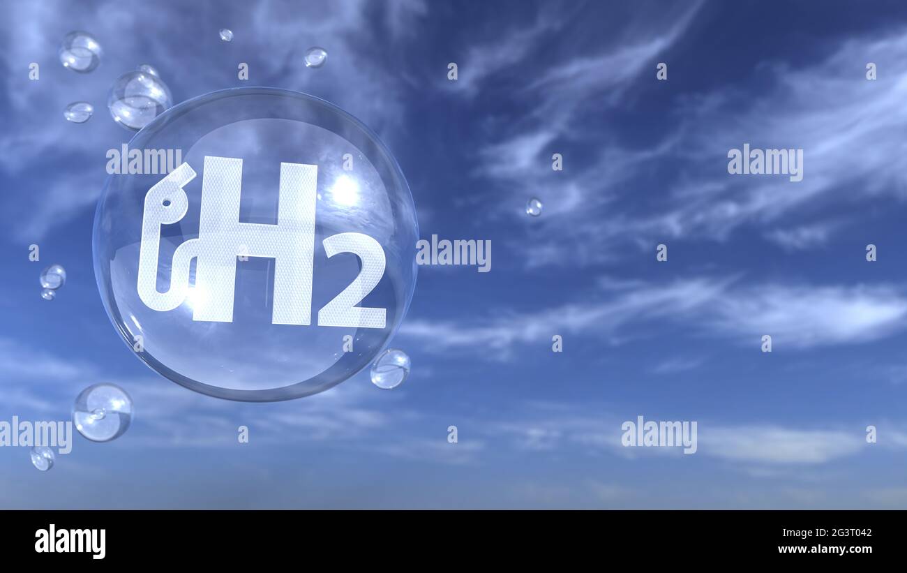 H2 pompe à gaz à molécule d'hydrogène Banque D'Images H2 pompe à gaz à molécule d'hydrogène Banque D'Images