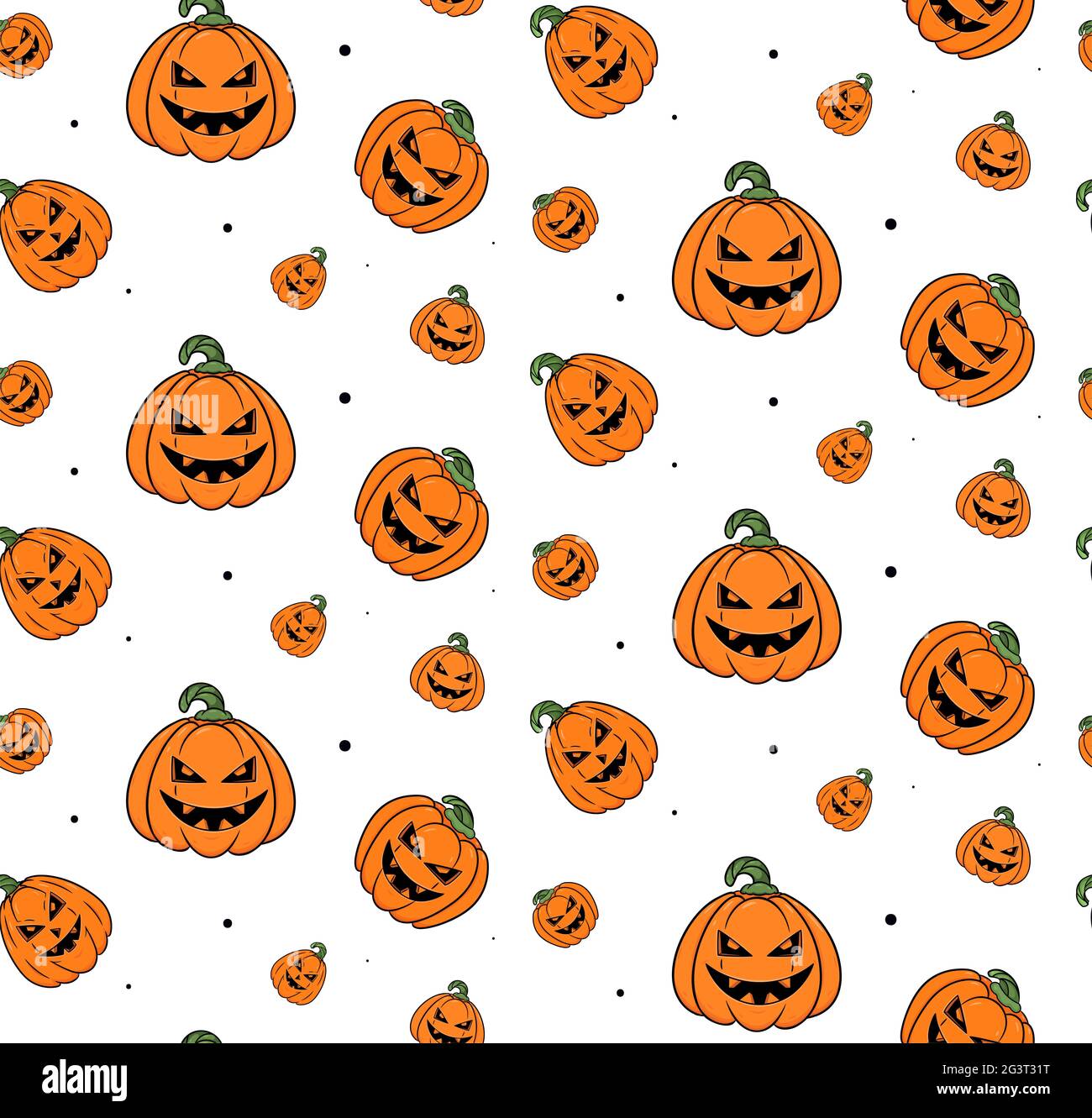 Motif uniforme de citrouilles d'Halloween sur fond blanc Photo Stock - Alamy