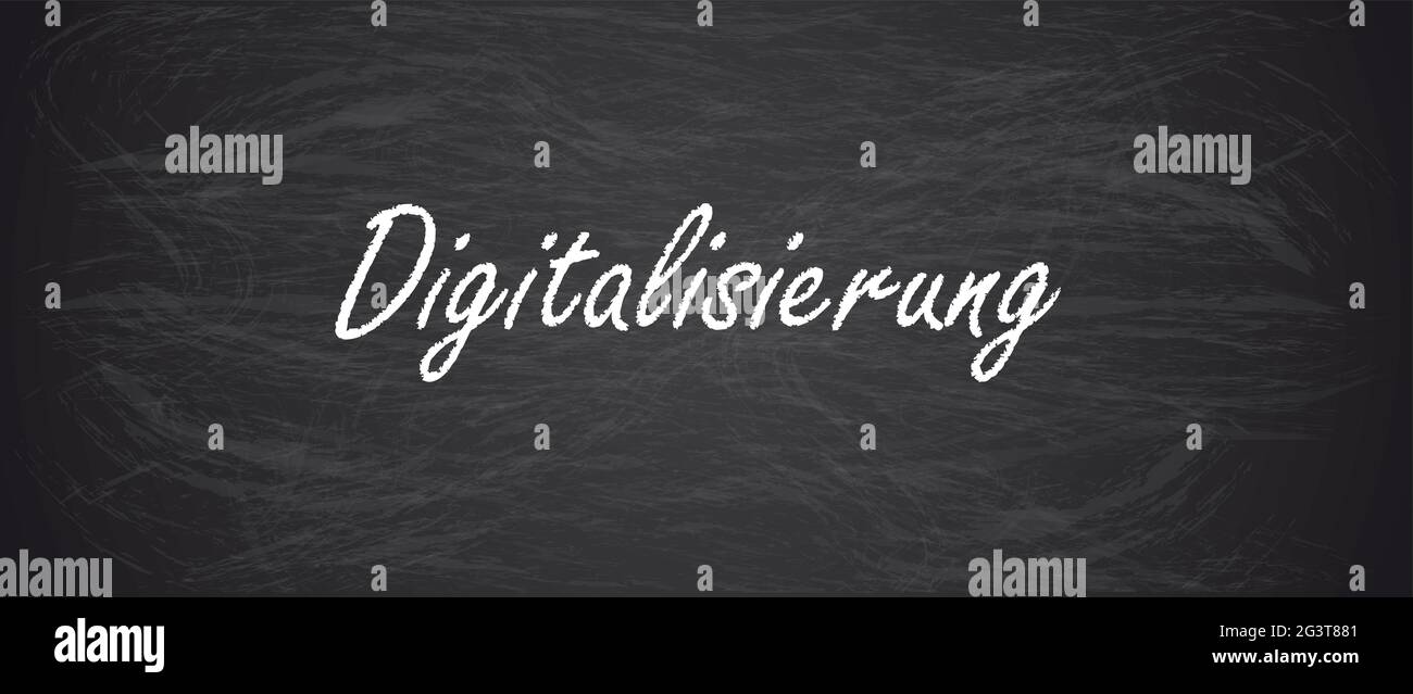 Tableau noir Digitalisierung Banque D'Images
