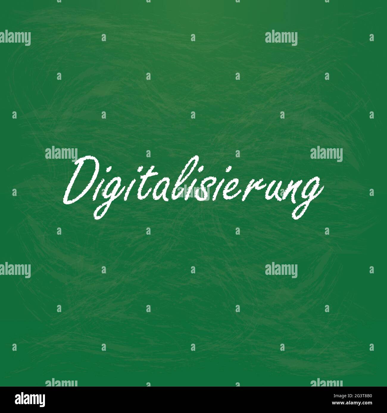 Digitalisierung Green School Blackboard Banque D'Images