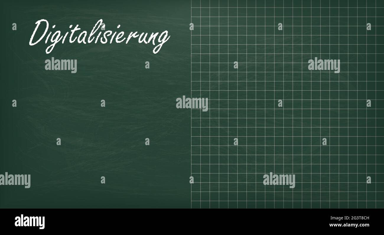 Digitalisierung Green School Board Banque D'Images