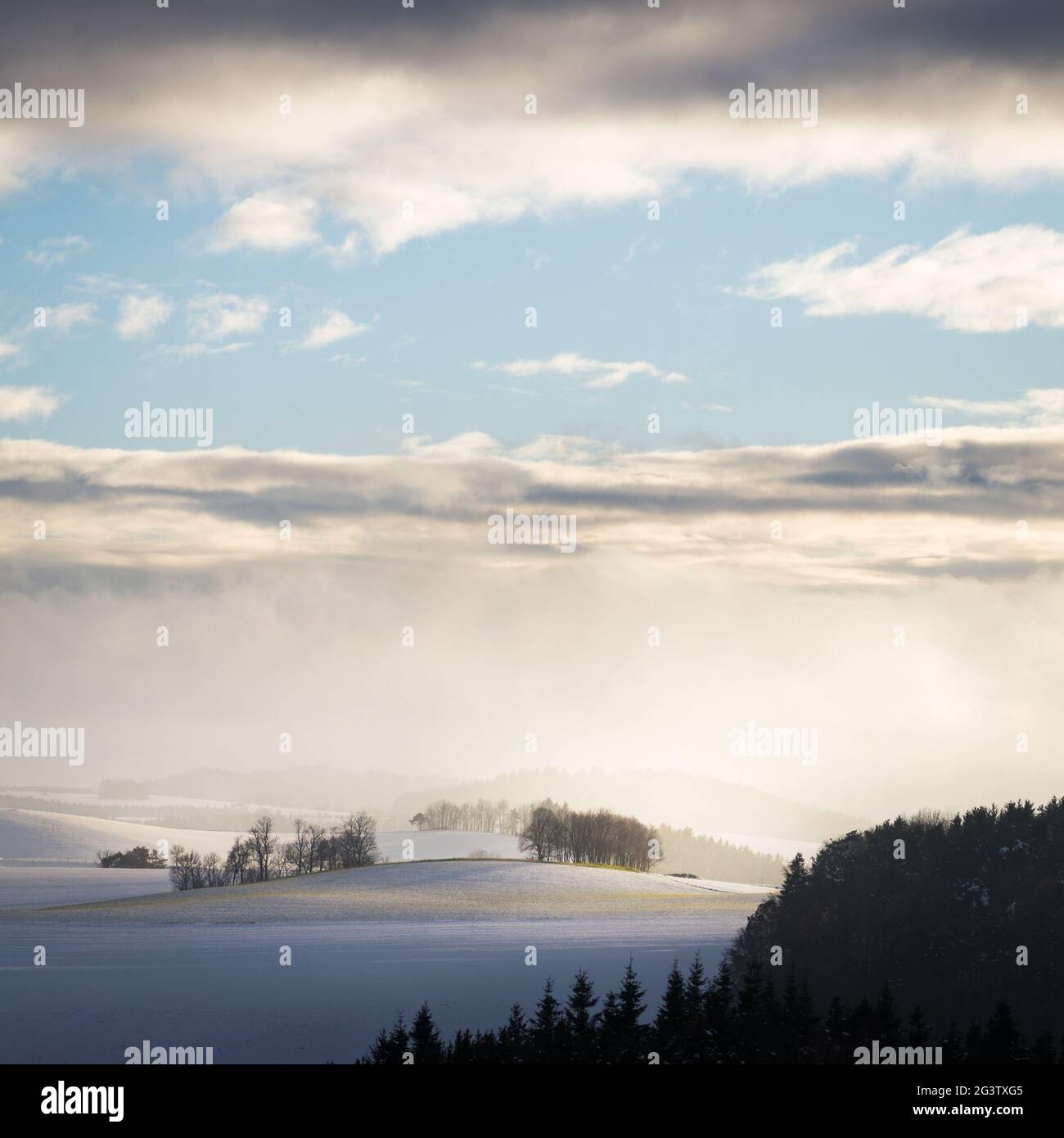 Paysage d'hiver dans les collines de la basse-autriche Banque D'Images