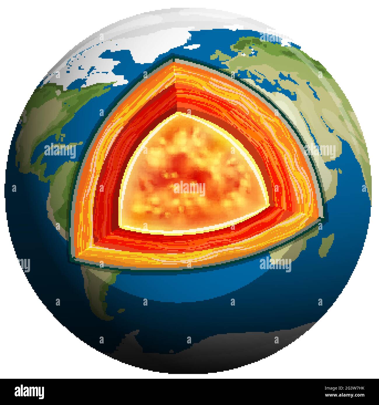 Illustration tectonique des plaques de terre isolées Illustration de Vecteur