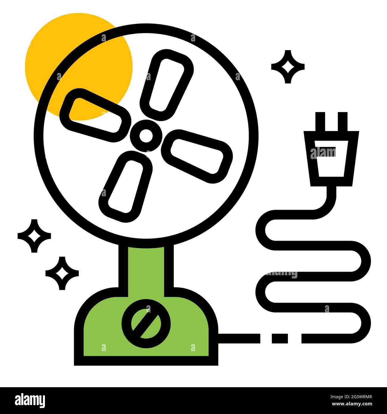 illustration de l'icône du ventilateur électrique Banque D'Images