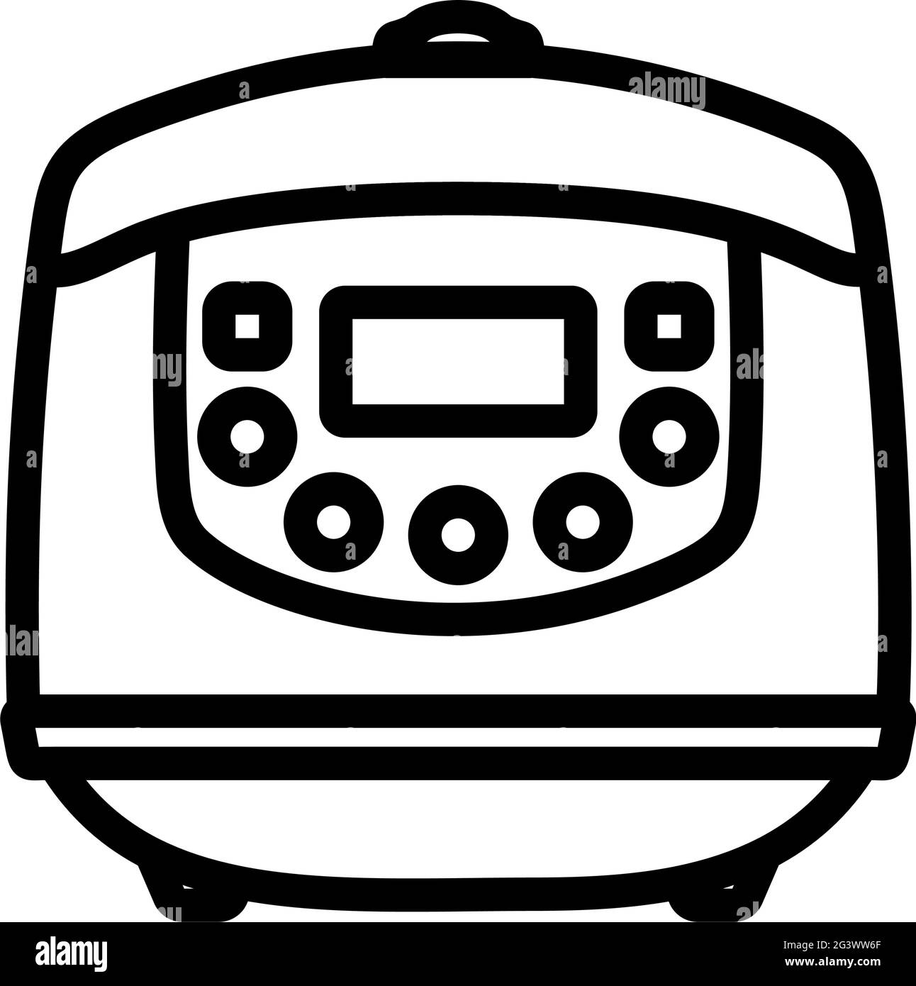 Icône de la machine à café multiple de cuisine. Contour en gras avec largeur de contour modifiable. Illustration vectorielle. Illustration de Vecteur