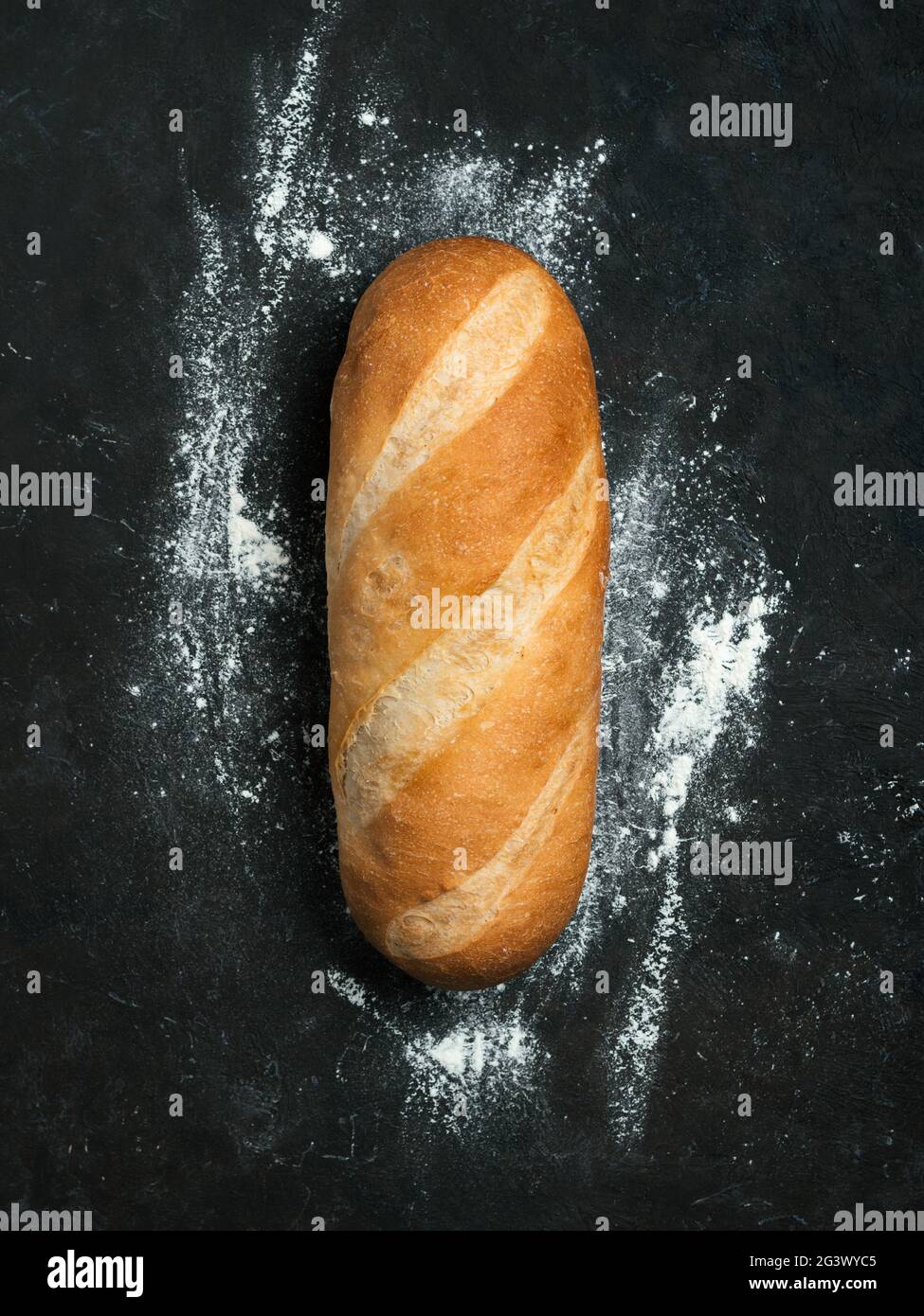 Pain de pain blanc de Baton ou de Bloomer britannique Banque D'Images