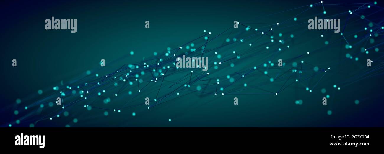 Mesh abstrait avec arrière-plan de taches brillantes Banque D'Images