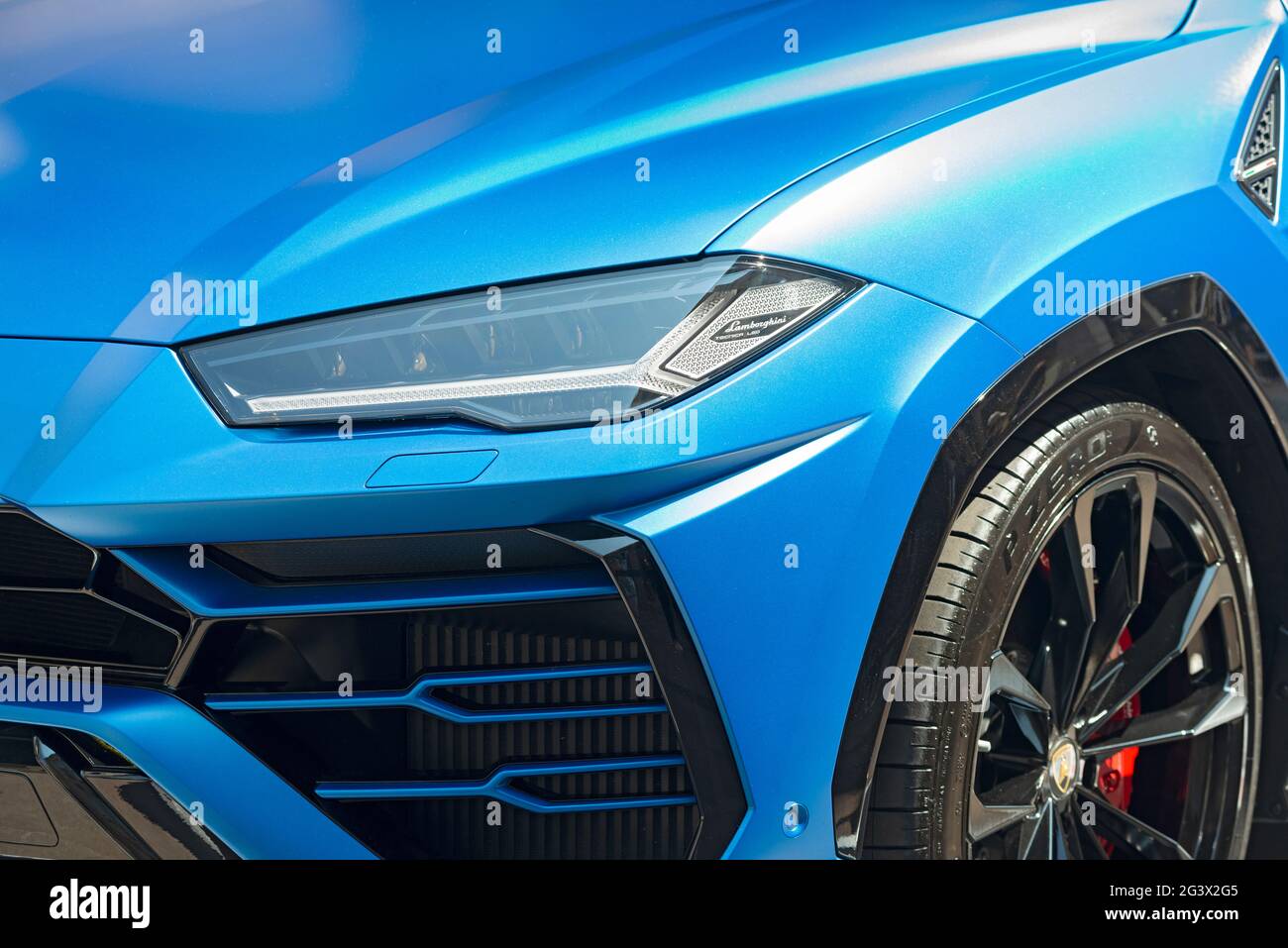 Italie, Lombardie, Milan, Milan Monza Motor Show 2021, Lamborghini URUS Banque D'Images