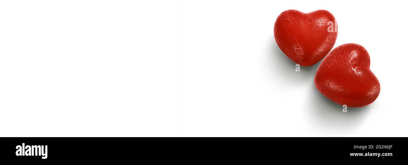 Bonne Valentin. Symbole de l'amour en forme de coeur. Banque D'Images