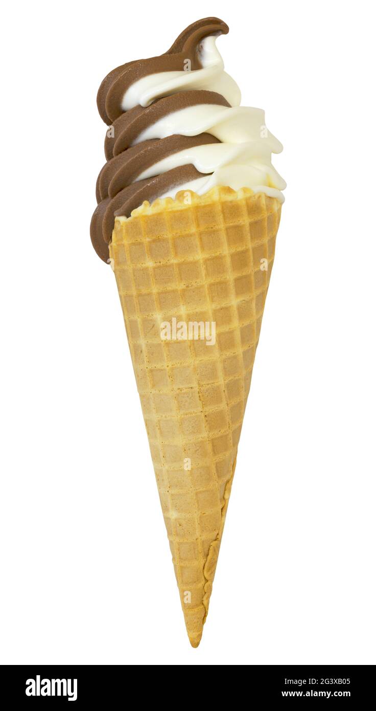 Glace douce au chocolat-vanille Banque D'Images