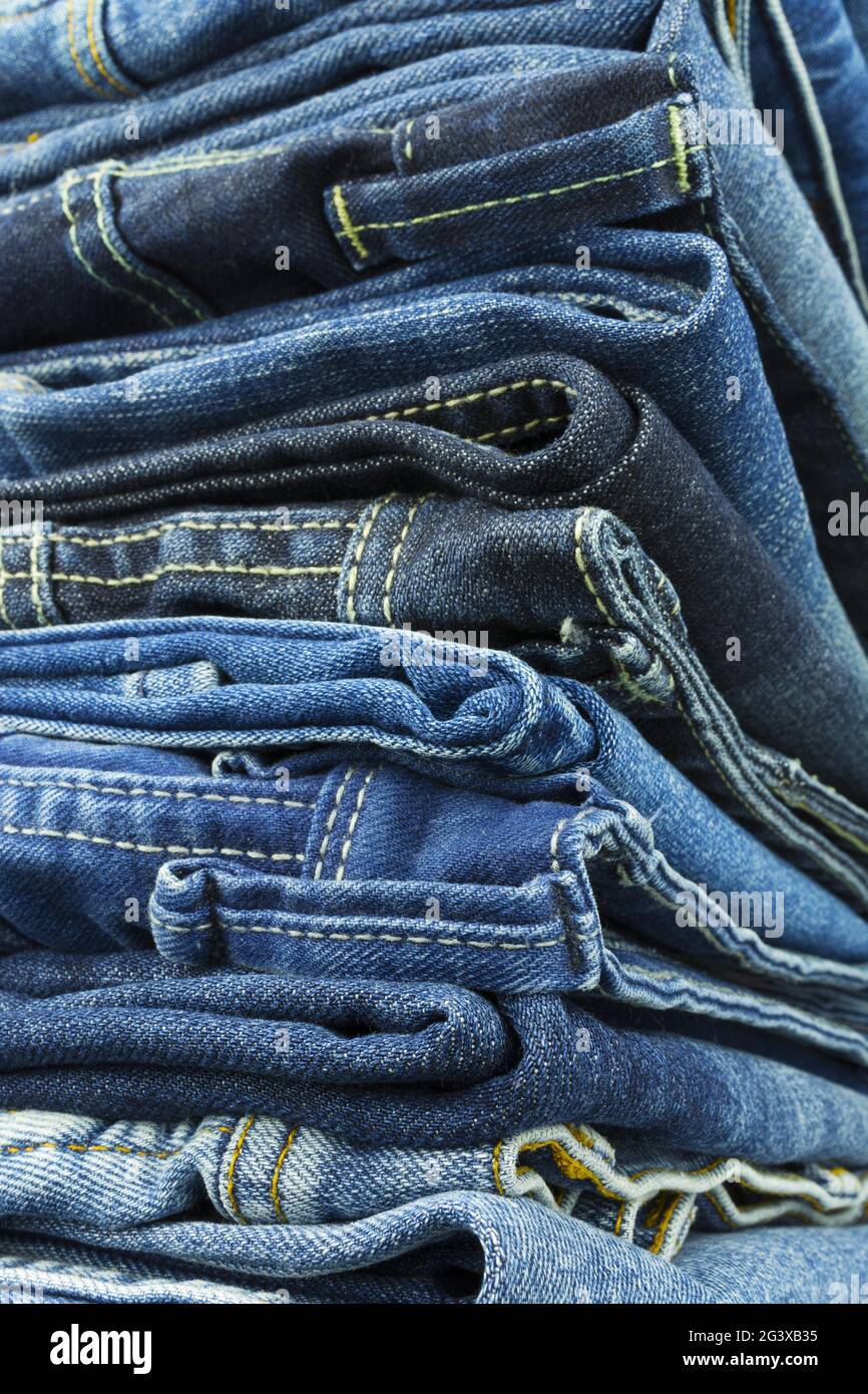 Pile de jeans Banque D'Images