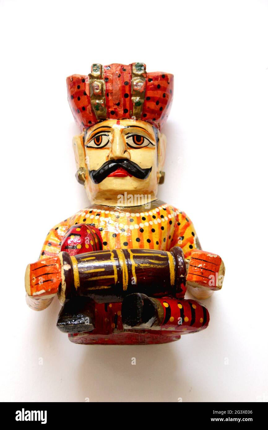 Idole de musicien Rajasthani Banque D'Images