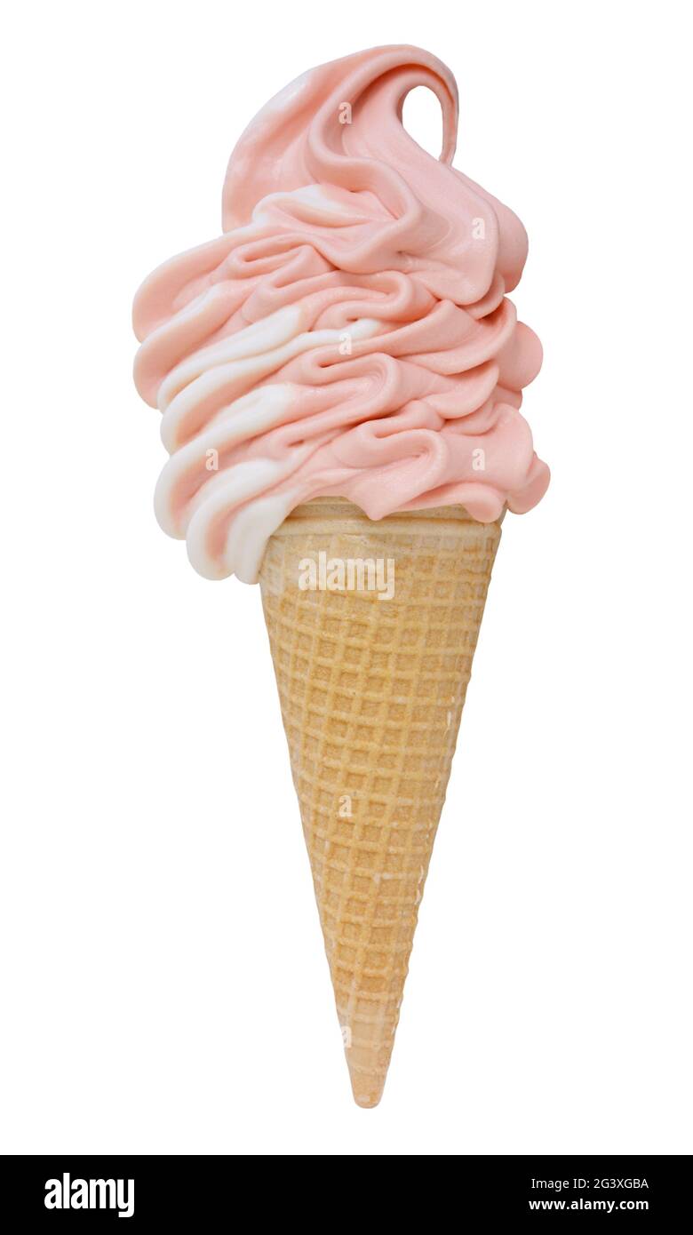 Glace douce fraise, en option Banque D'Images