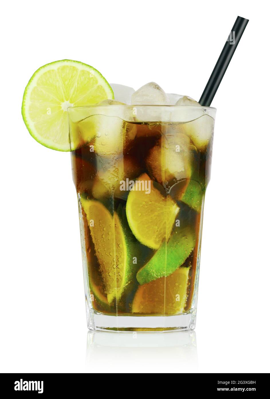 Longue série de boissons : Cuba libre Banque D'Images