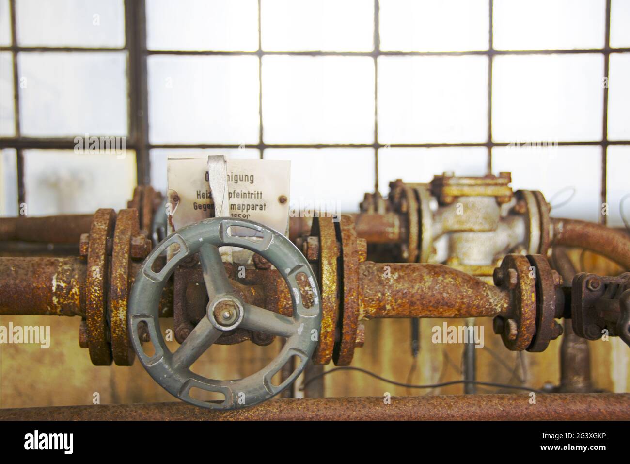 En usine : robinet Banque D'Images