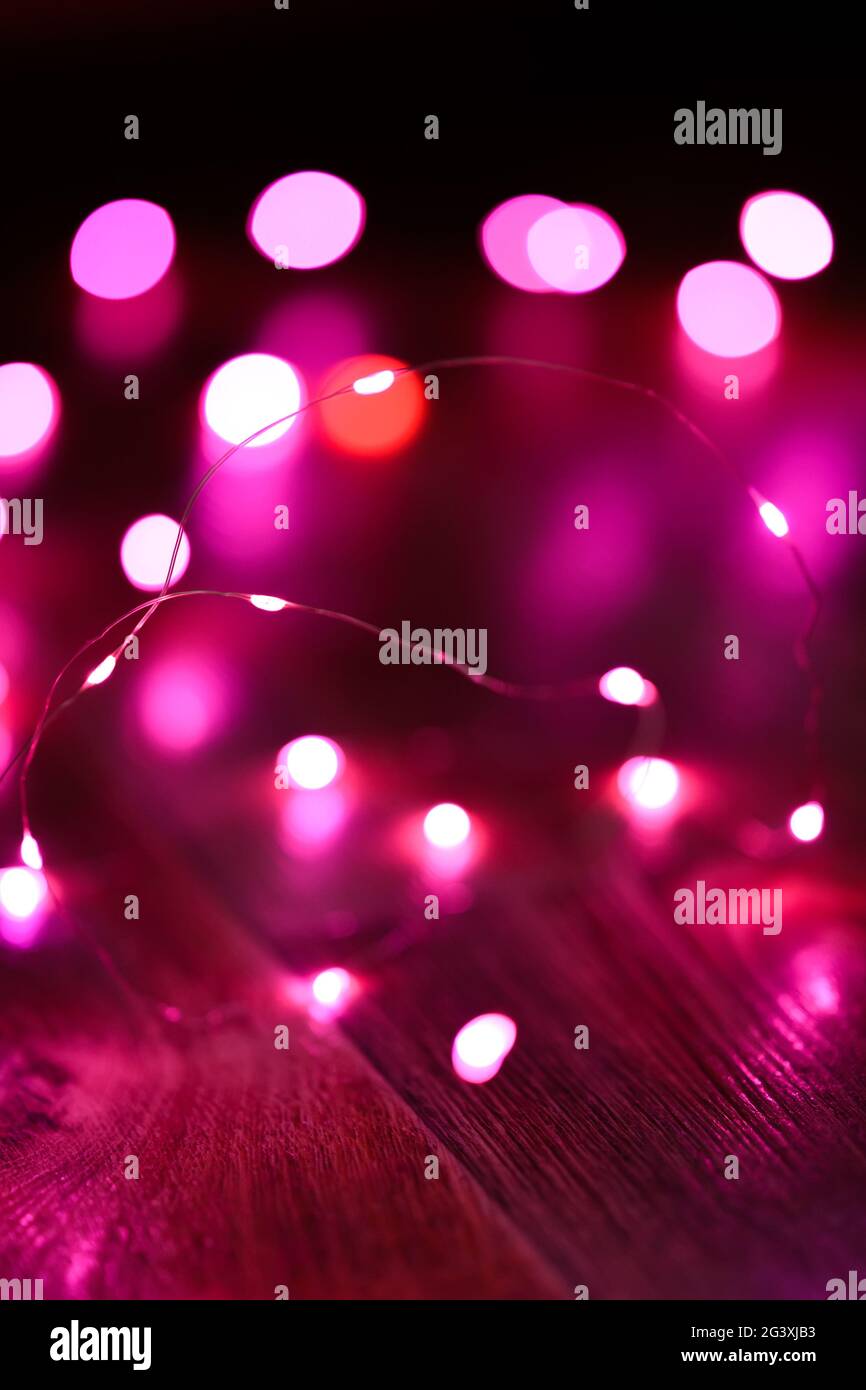 Résumé violet bokeh fond naturel. Banque D'Images