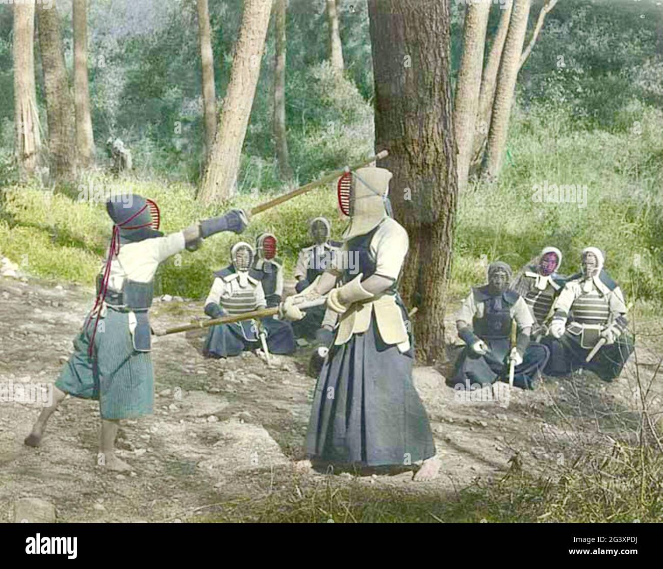 Photographie japonaise Kendo vintage. Banque D'Images