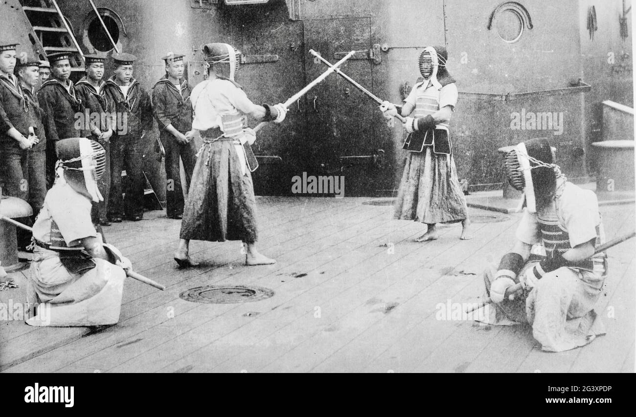Photographie japonaise Kendo vintage. Banque D'Images