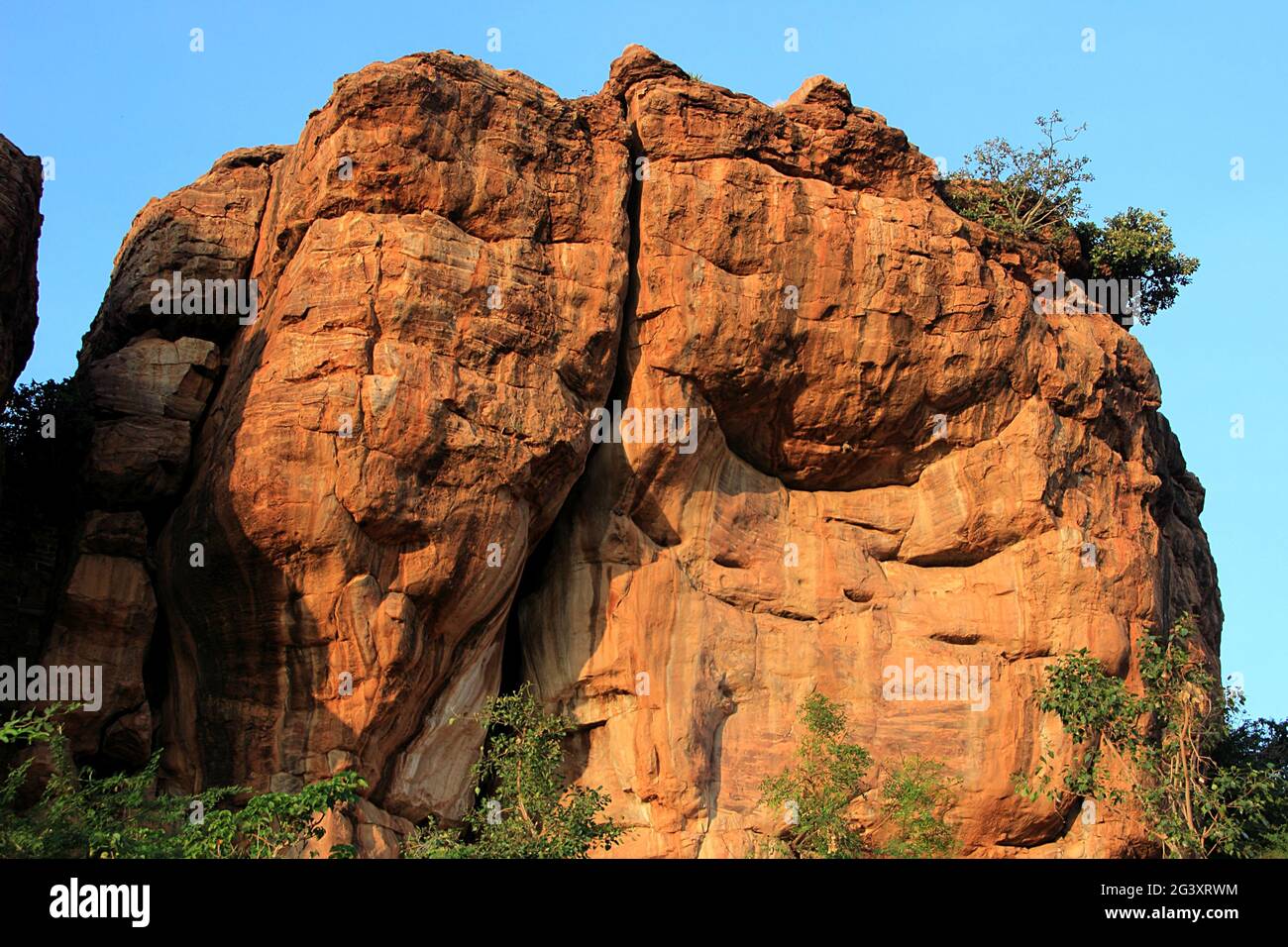 Twin Rock Boulders, Badami Banque D'Images