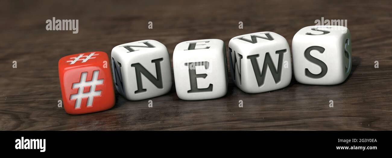 Nouvelles hashtag Banque D'Images