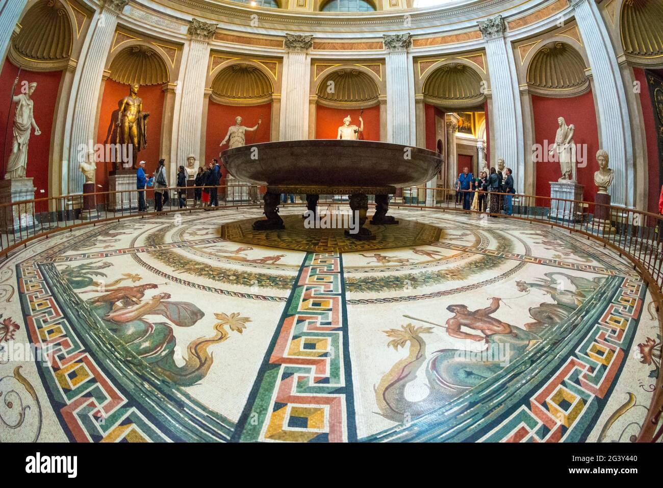 Rotunda Hall, Musée Pio Clementino, Vatican Banque D'Images