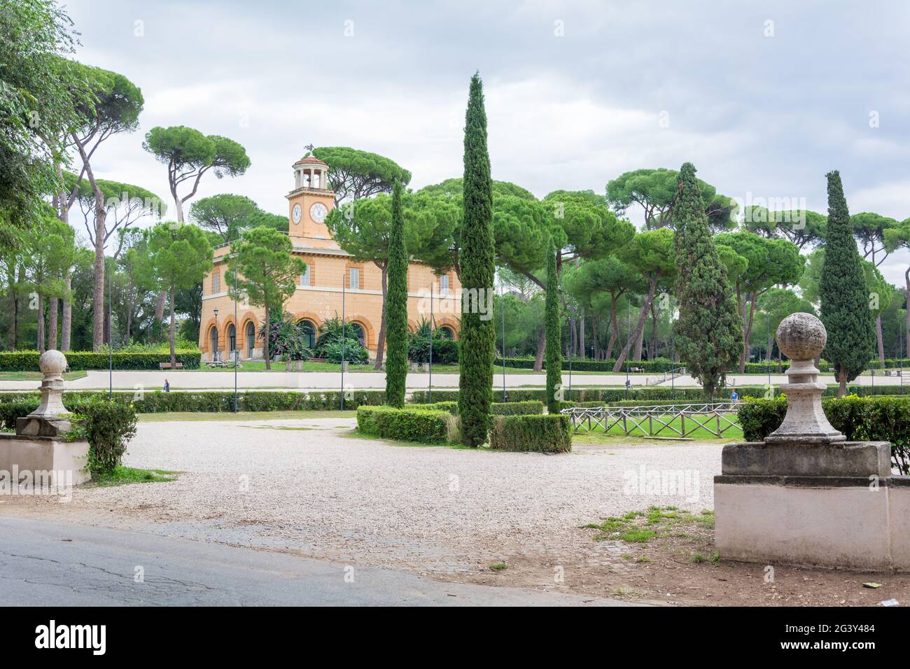 Piazza di Siena dans la Villa Borghese, Rome, Italie Banque D'Images
