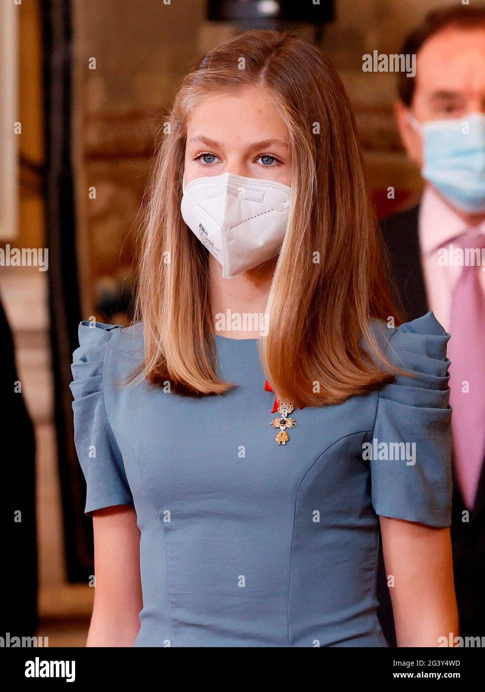 Madrid, Madrid, Espagne. 18 juin 2021. La princesse de la Couronne Leonor assiste à la remise des Prix de l'ordre du mérite civil au Palais Royal le 18 juin 2021 à Madrid, Espagne crédit: Jack Abuin/ZUMA Wire/Alay Live News Banque D'Images