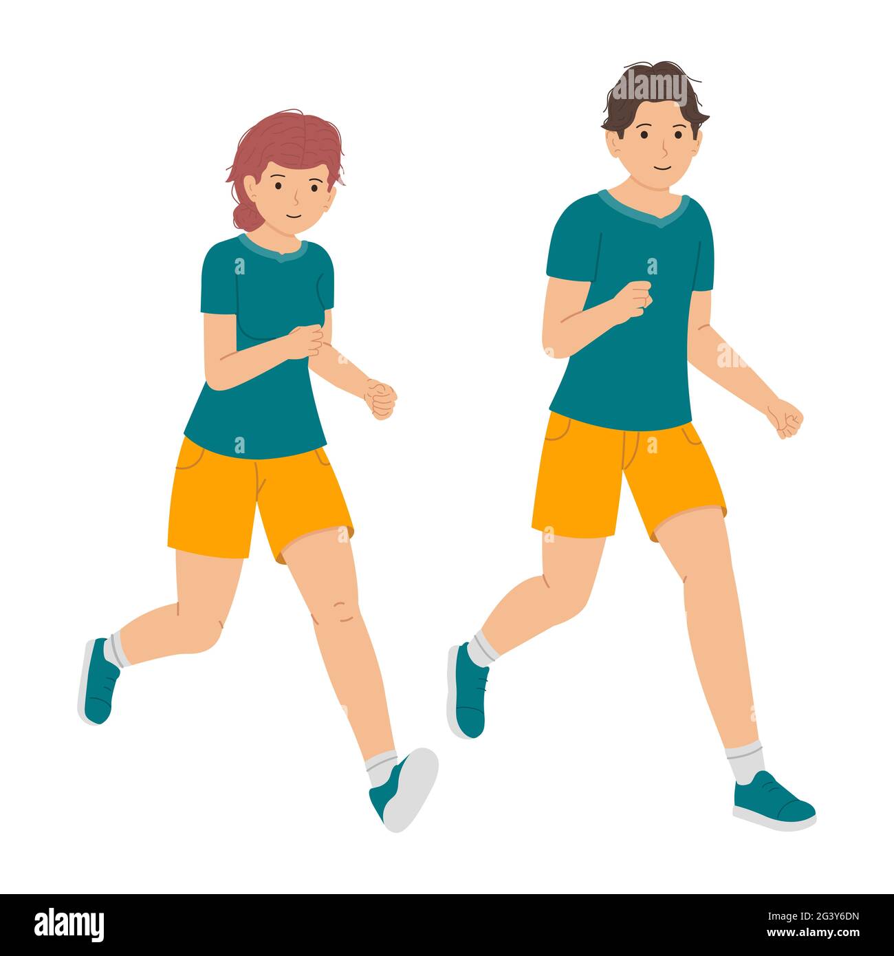 Personne Qui Court Dessin Facile Running couple vector Banque de photographies et d'images à haute  résolution - Alamy