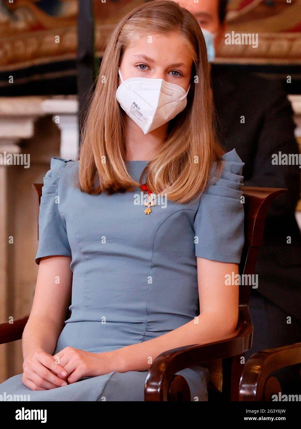 Madrid, Madrid, Espagne. 18 juin 2021. La princesse de la Couronne Leonor assiste à la remise des Prix de l'ordre du mérite civil au Palais Royal le 18 juin 2021 à Madrid, Espagne crédit: Jack Abuin/ZUMA Wire/Alay Live News Banque D'Images