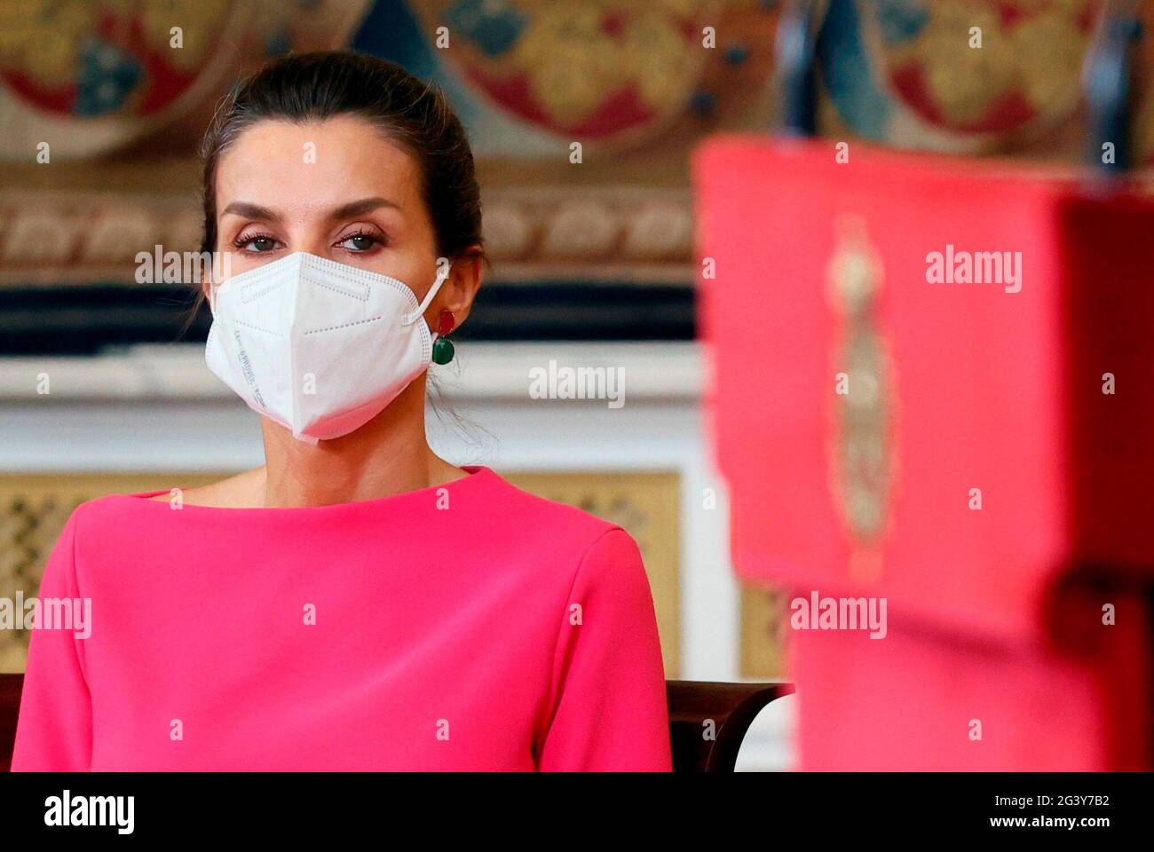 Madrid, Madrid, Espagne. 18 juin 2021. La reine Letizia d'Espagne assiste à la remise des Prix de l'ordre du mérite civil au Palais Royal le 18 juin 2021 à Madrid, Espagne crédit: Jack Abuin/ZUMA Wire/Alay Live News Banque D'Images