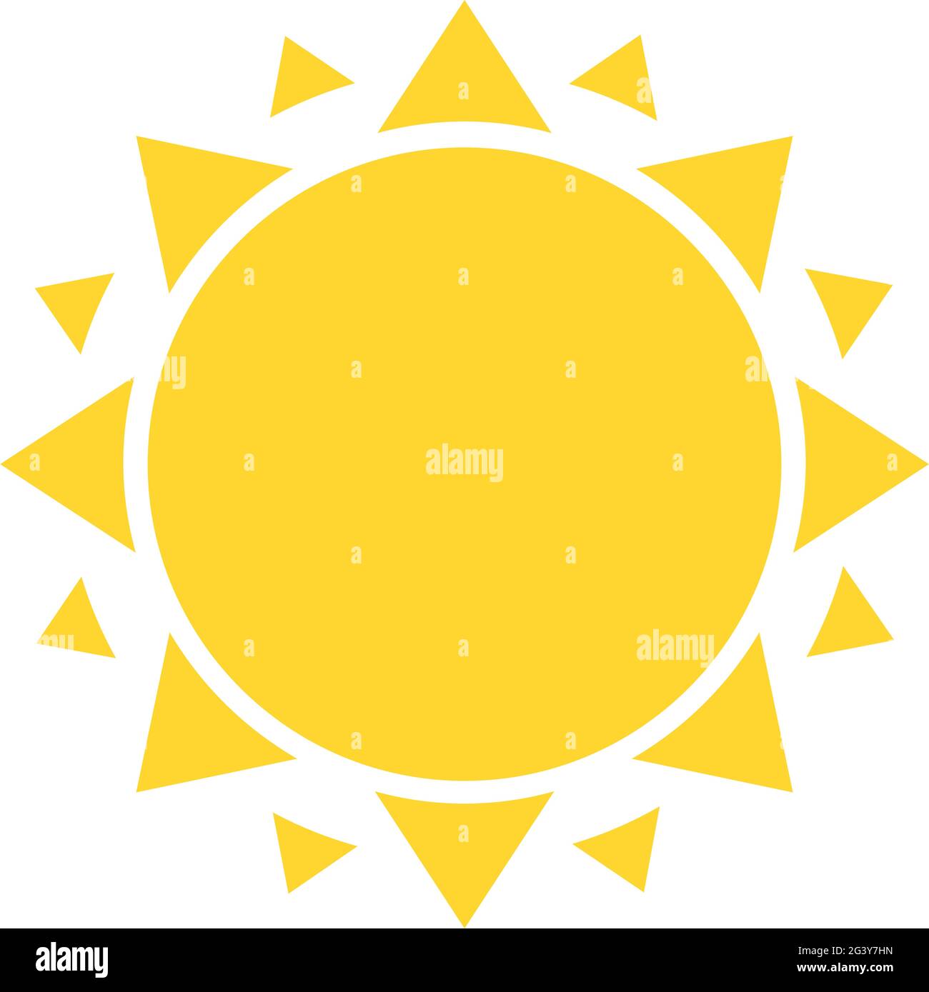 icône en forme de soleil sur fond blanc Illustration de Vecteur