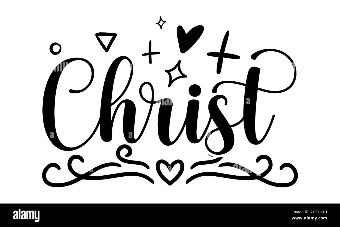 Christ - chien maman t chemises design, main dessiné lettering phrase, Calligraphie t t shirt design, isolé sur fond blanc, fichiers svg Banque D'Images
