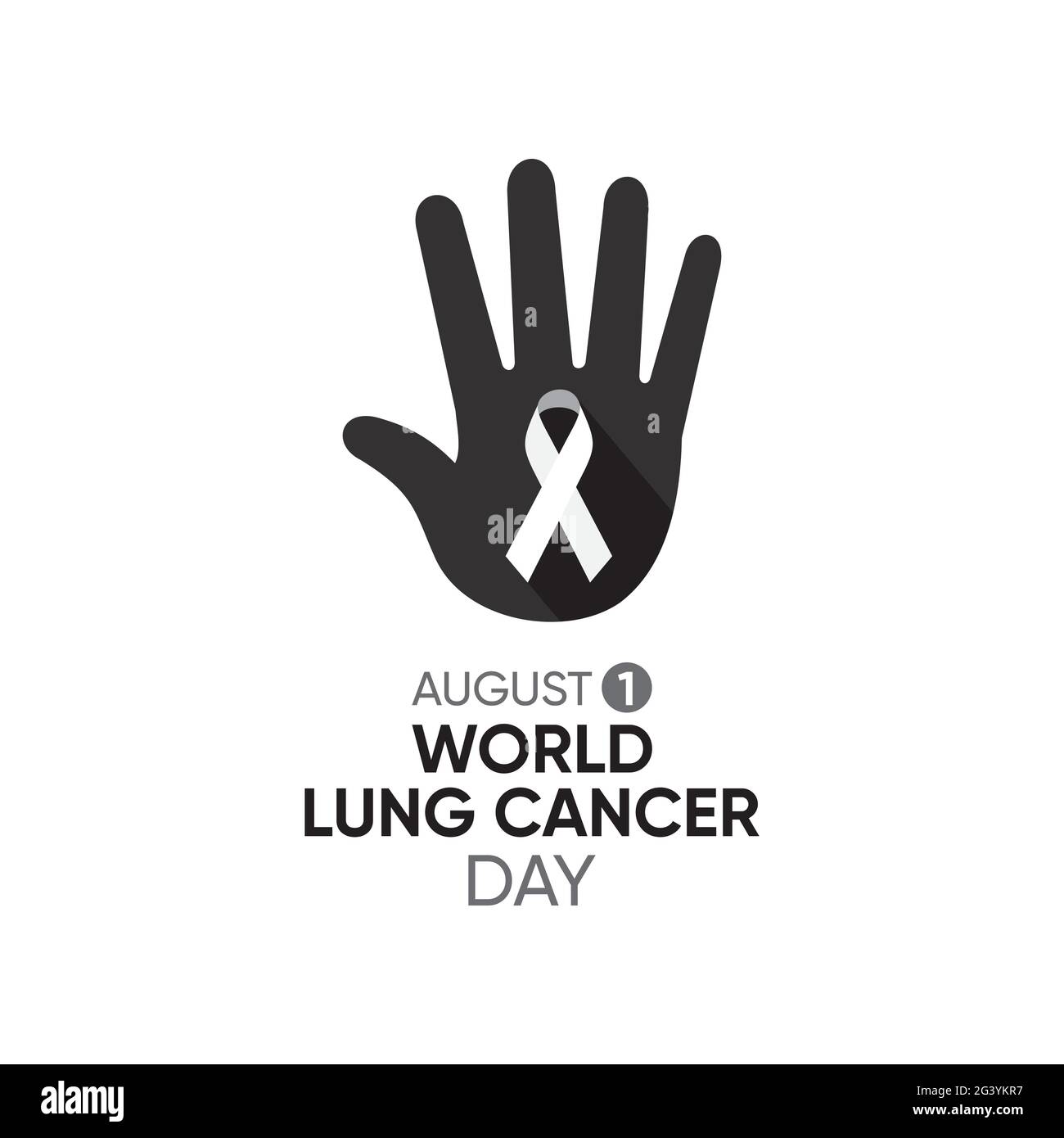 illustration vectorielle de la conception de l'affiche de la journée mondiale du cancer du poumon Illustration de Vecteur