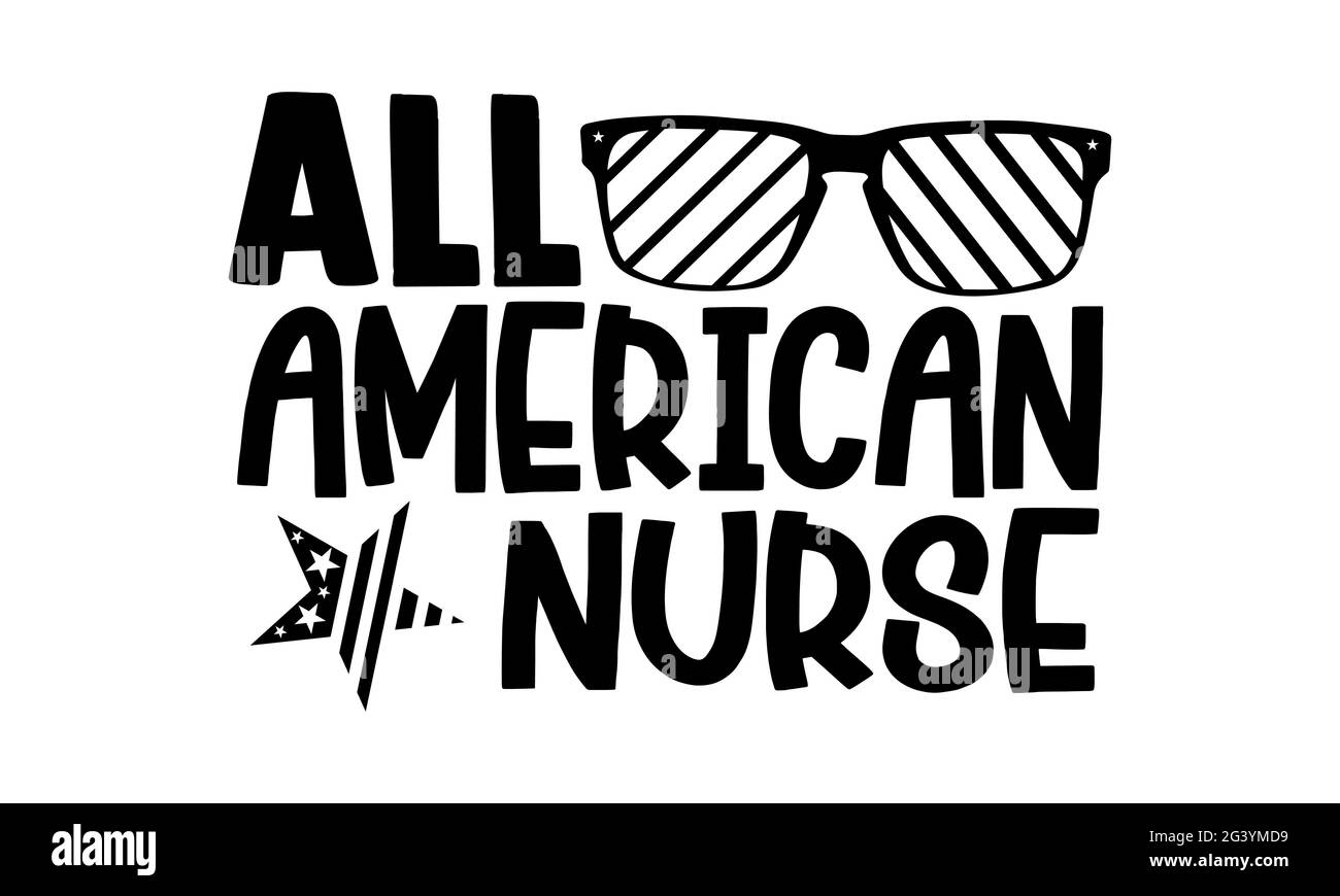 All American INFIL - All american t shirts design, main dessiné lettering phrase, Calligraphie t shirt design, isolé sur fond blanc, svg files pour Banque D'Images