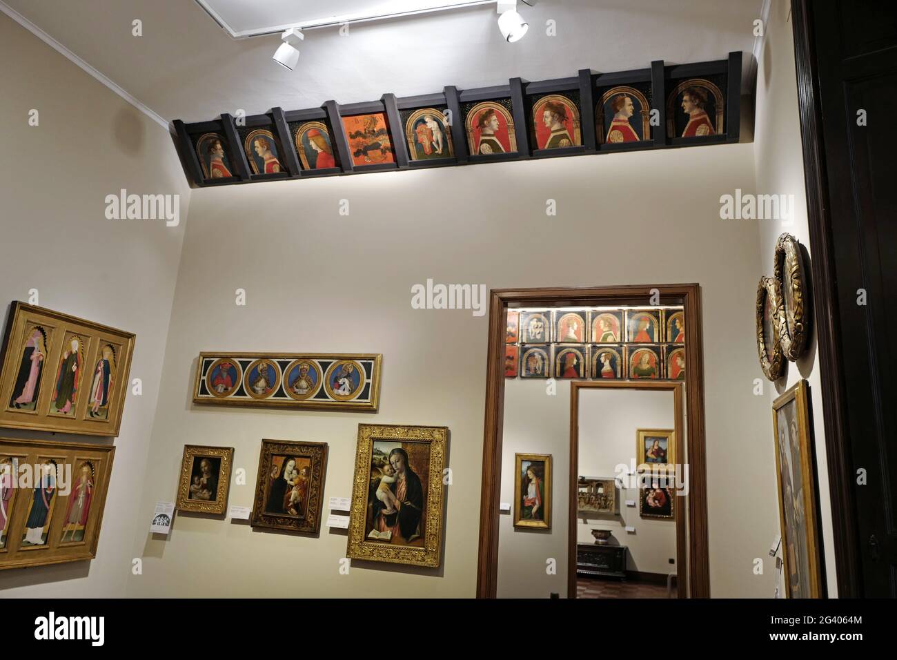 Collection d'art exposée au musée de la maison Poldi Pezzoli, dans le bâtiment historique, dans le centre de Milan. Banque D'Images