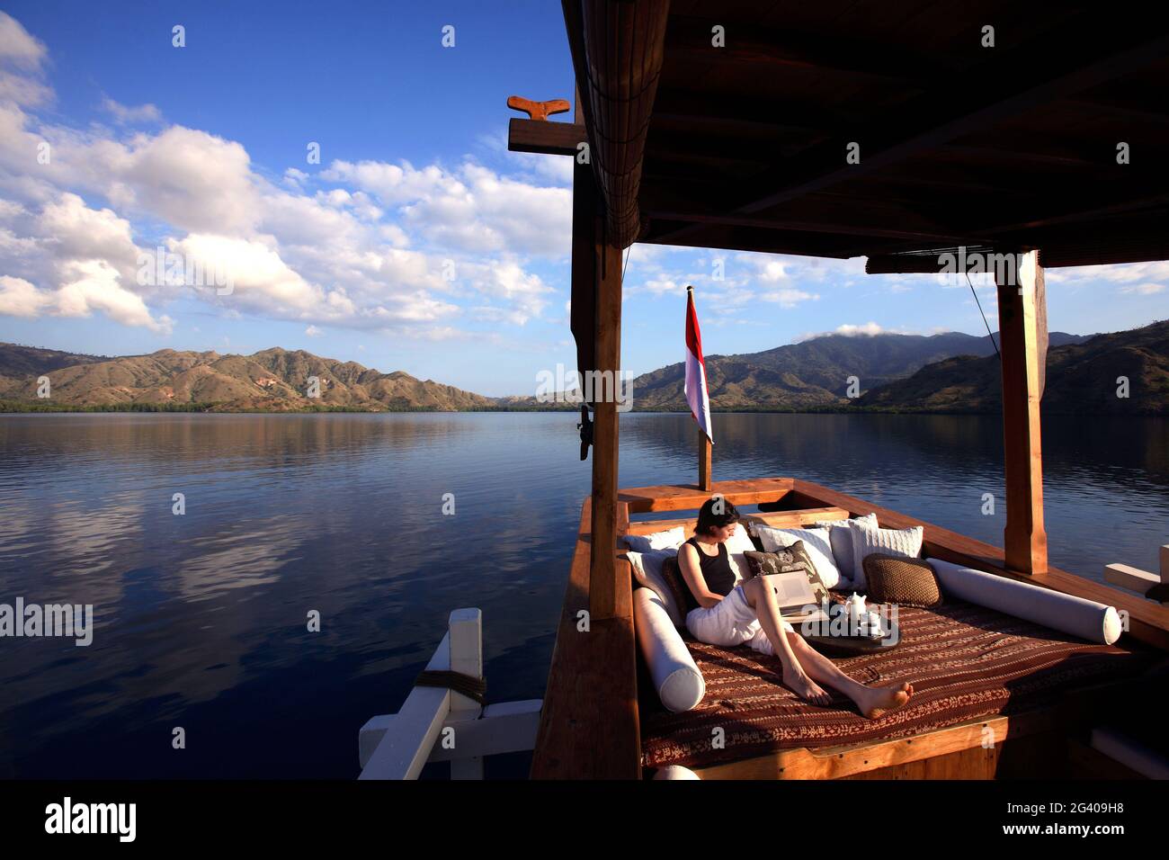 INDONÉSIE. ÎLES NUSA TENGARRA. ÎLE DE KOMODO. CROISIÈRE DE LUXE SILONA Banque D'Images