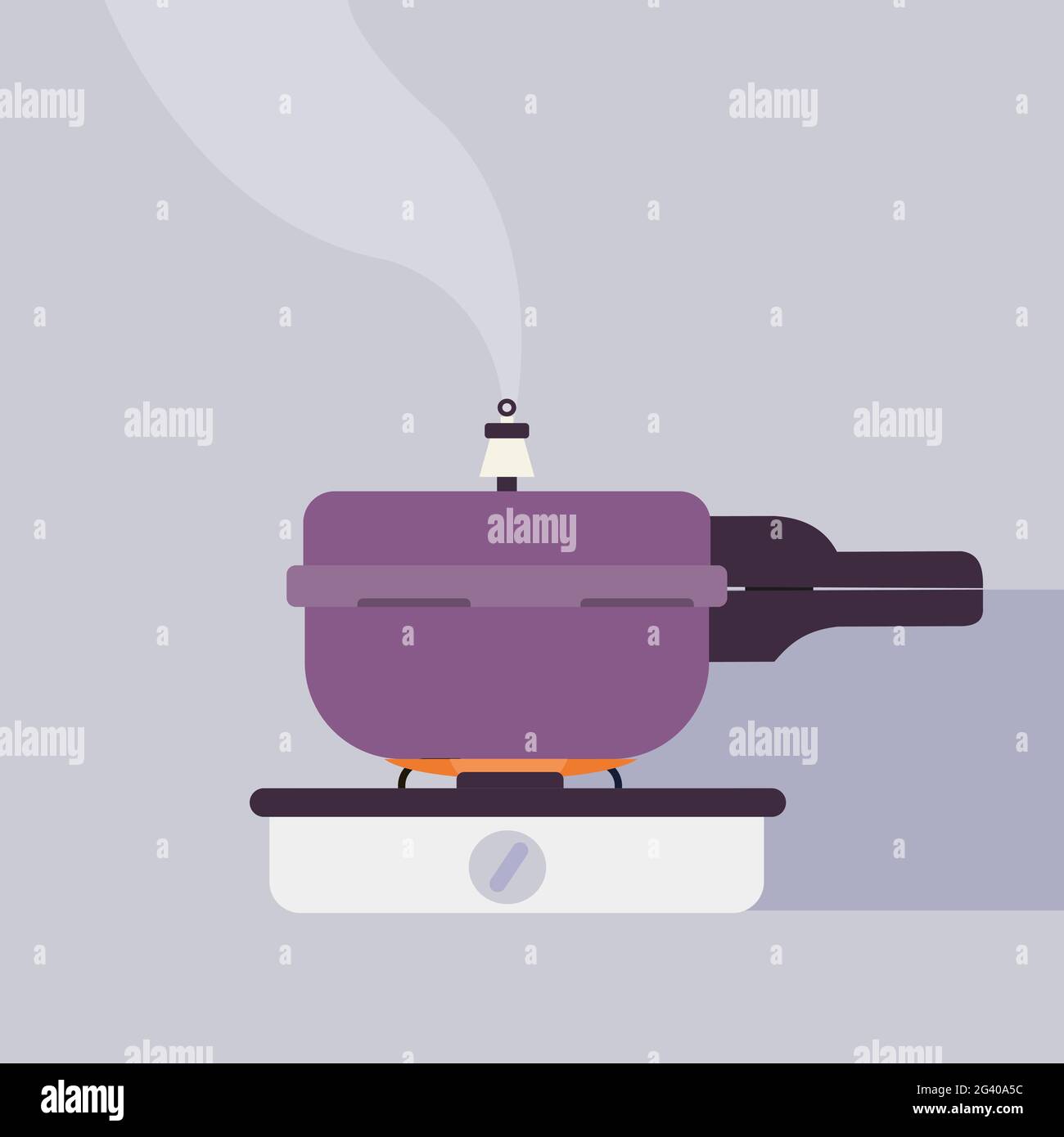 Illustration d'un cuiseur à gaz Illustration de Vecteur