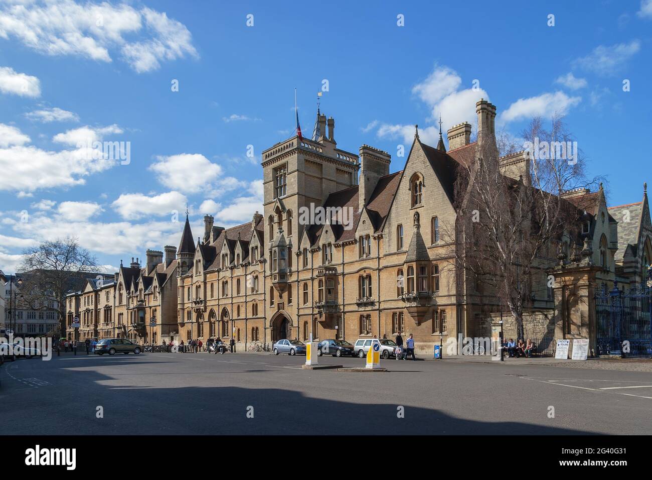 OXFORD, OXFORDSHIRE/UK - MARS 25 : vue du Balliol College à Oxford le 25 mars 2005. Personnes non identifiées Banque D'Images