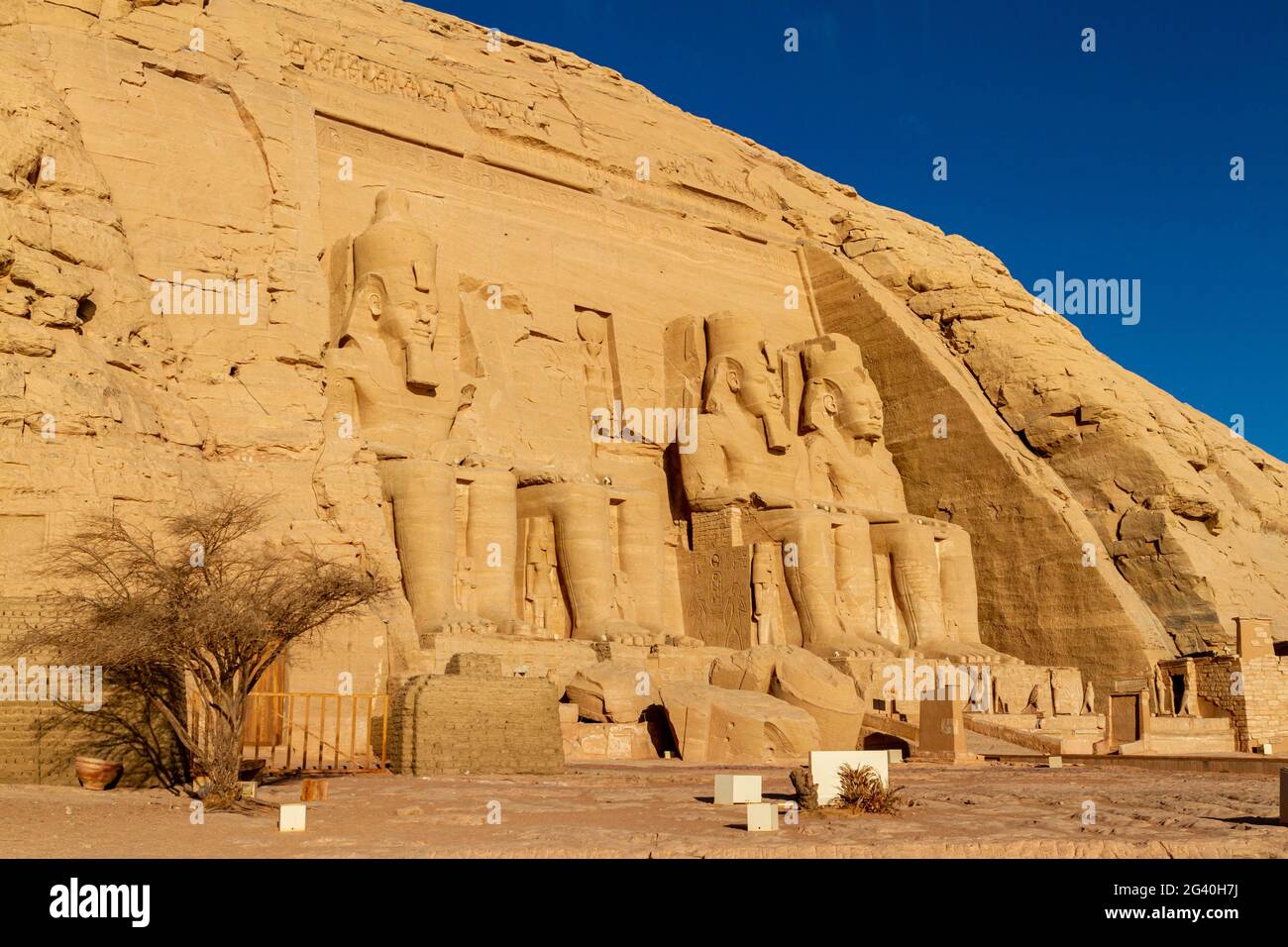 Les temples d'Abou Simbel en Egypte Banque D'Images