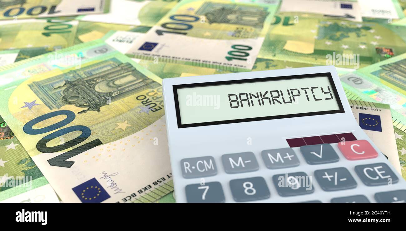 Calcul faillite Banque D'Images