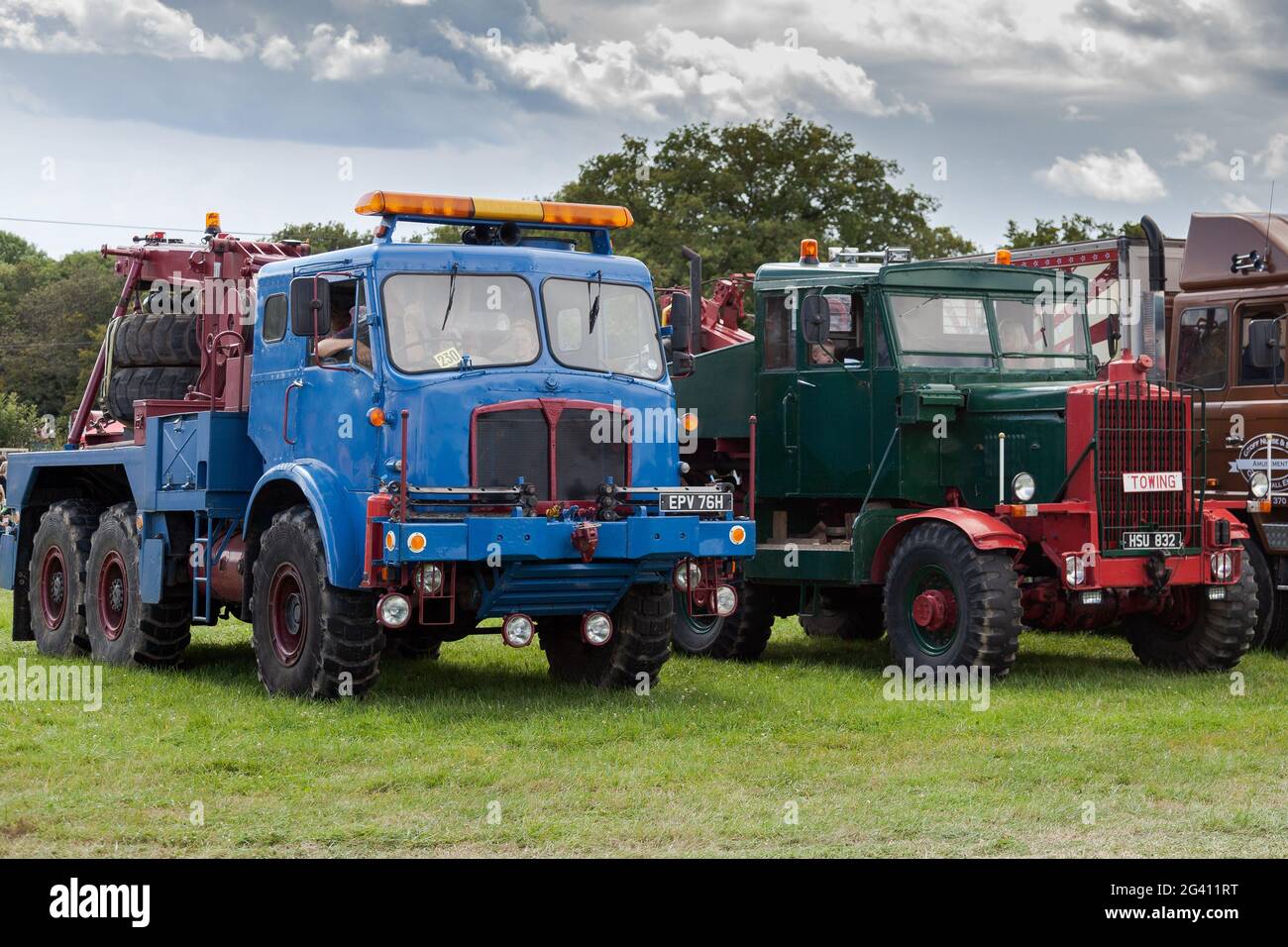 Les vieux camions exposés au salon de la vapeur de Rudgwick Banque D'Images