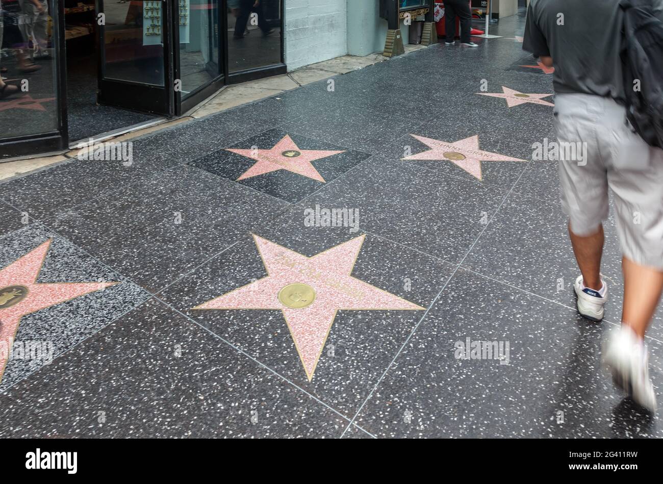 Marche avec les étoiles à Hollywood Banque D'Images